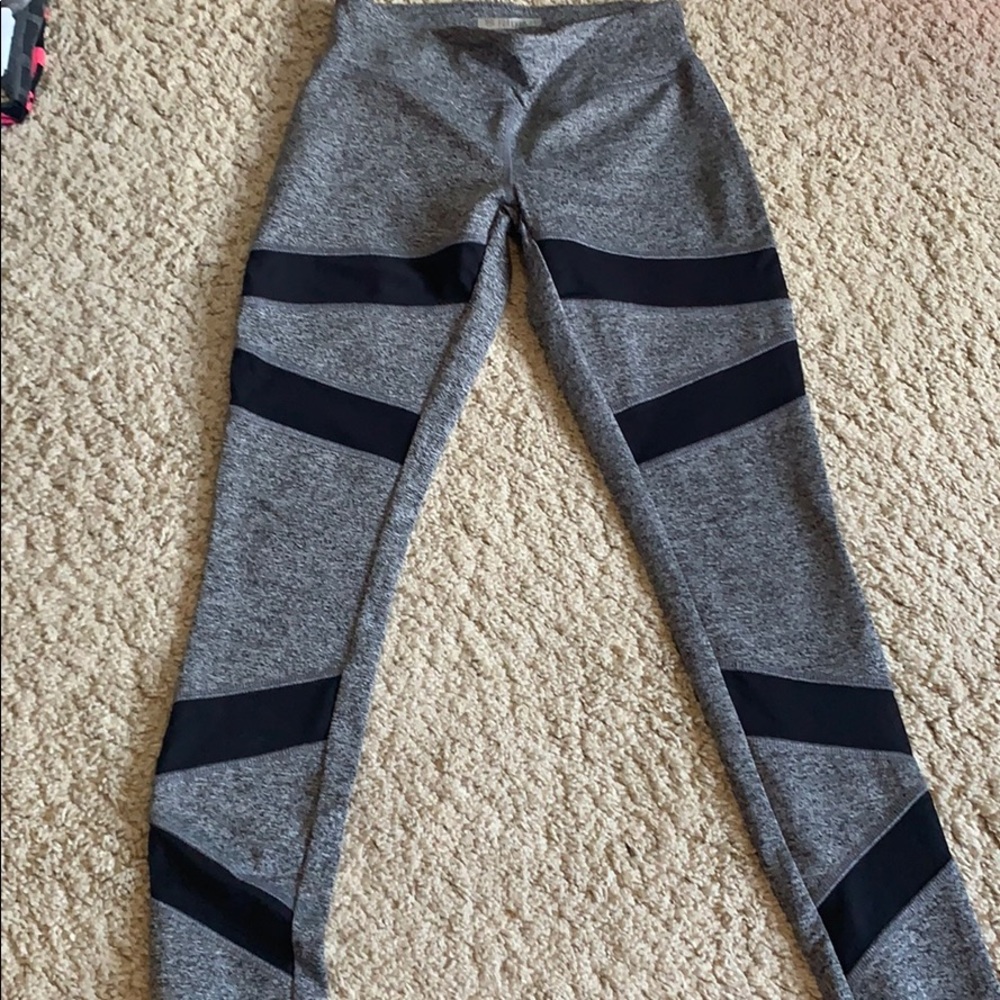 gray mesh leggings
